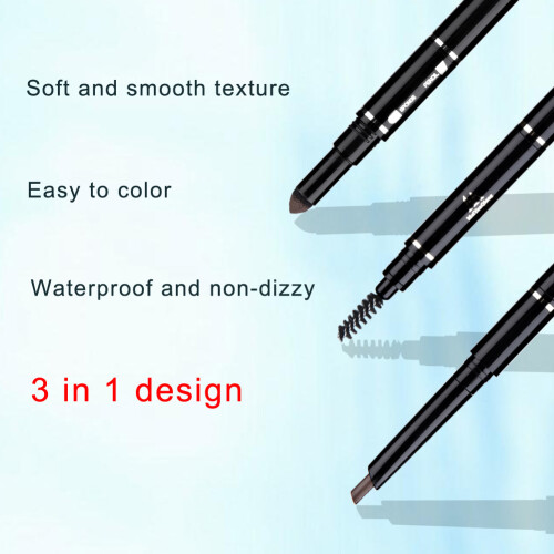 Στυλό υγρού eyeliner με διπλή κεφαλή, αδιάβροχο, ανθεκτικό στις μουτζούρες, για 1