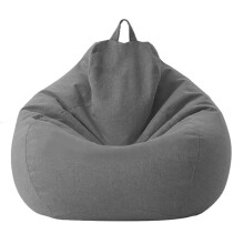 Bean Bag No Filler Cover For Kids And Adults Highback Gaming Chair 70x80cm Dark Grey