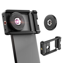 objectif macro pour téléphone avec lumière LED intégrée, filtre CPL, montage universel