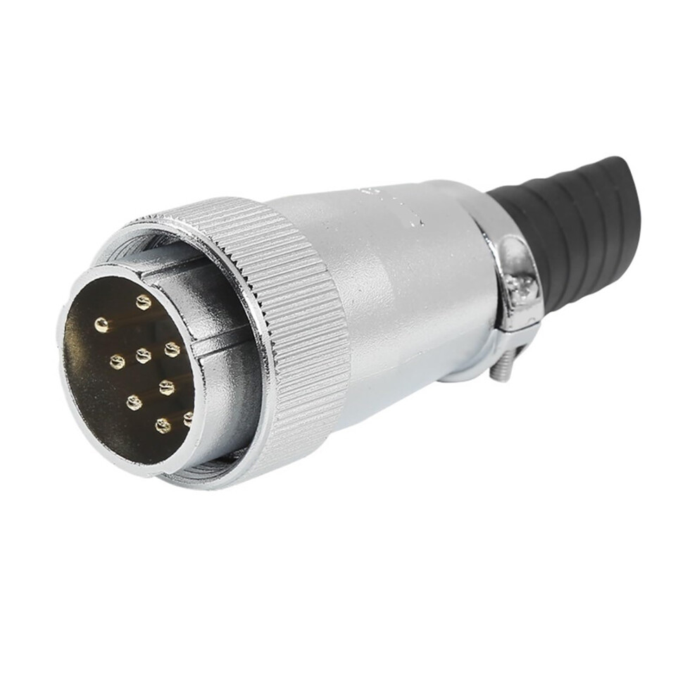Ws32 12B Aviation Plug Male Connector Silver, Secure Multipin Connection Durable Metal Housing 9070919746000