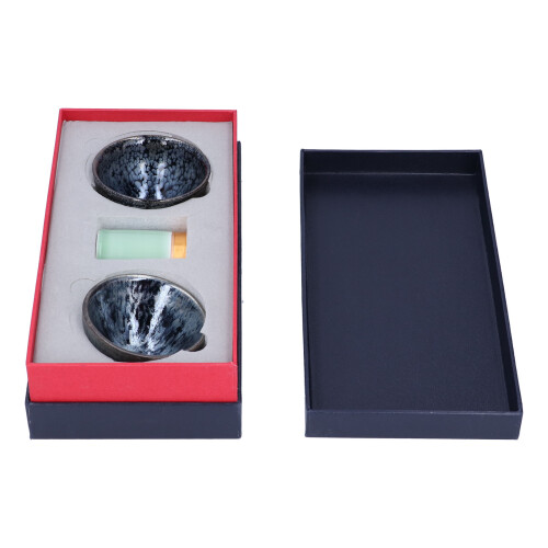 Ceramic Kung Fu Tea Set with Canister and Cups, Gift-Ready 2