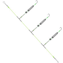 3 Hooks Anti Drift Bottom Fishing Rig Kit, 3 in 1 Float Rigs for Surf Fishing, Tangle-Free Pompano Hooks for Beginners