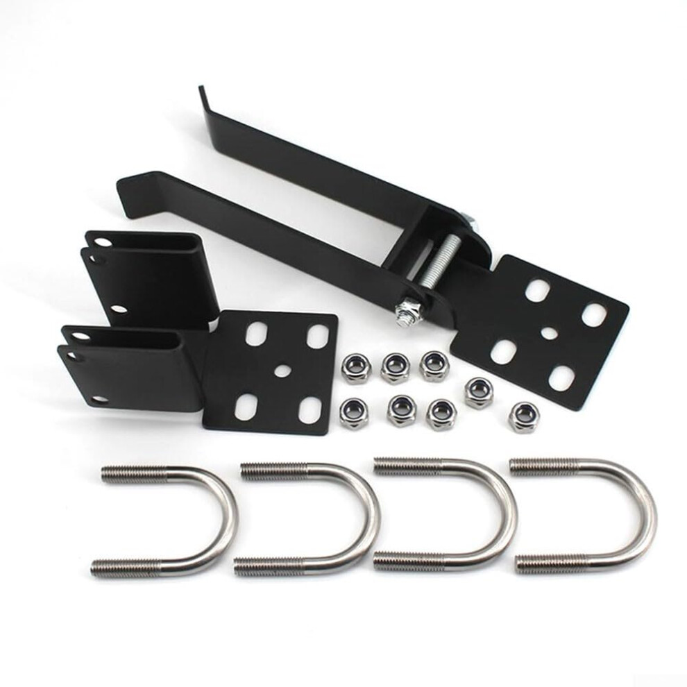 Double Gate Latch For 1 3/8 Chain Link Fence Frames | Steel Construction | Padlock Hole | Industrial And Residential 9382693126993