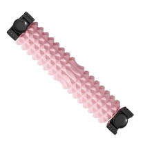 Yoga Roller 23Inch Massager Stretcher AntiSlip Foam For Body Exercise, Stretching, Workout, Sleep, Deep Tissue, Pink
