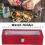 6 Slot Watch Storage Box PU Leather Rectangular Case Wine Red Organizer 9