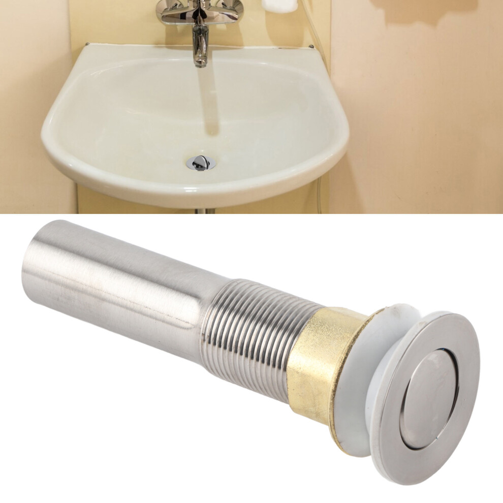 Sink Drain Without Overflow Electroplated Anti Clog Bathroom Faucet Stopper 8711378851416