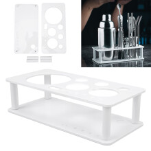 Geruchloser weißer Plastik-Barkeeper-Ständer, abnehmbar und platzsparender Bar-Organizer