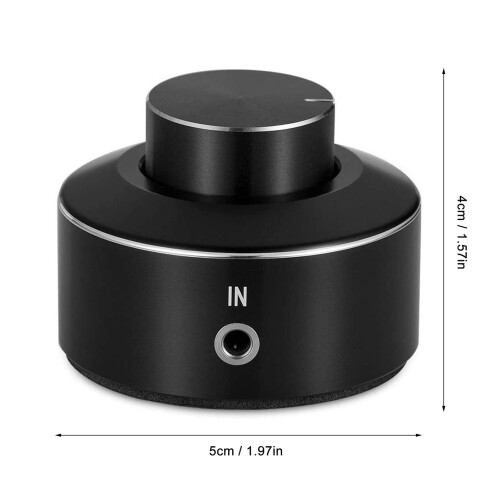 M1 Active Volume Control Knob Aluminum Black 3.5mm Audio Adjuster 1