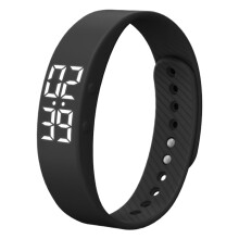Smart Bracelet For Men And Women Wristband Activity Fitness Tracker Step Counter Vibration Alarm Black