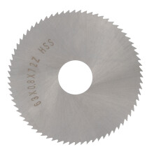 High Speed Steel Slitting Saw Blade, Wear Resistance Slitting Cutter 63mm x 0.8mm with 72 Teeth for Metal Wood Plastic, Circular Saw Cutting Tool for
