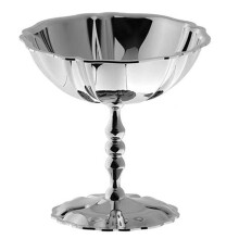 Stainless Steel Ice Cream Cup with Tall Pedestal for Dessert, Pudding, Wedding Centerpiece