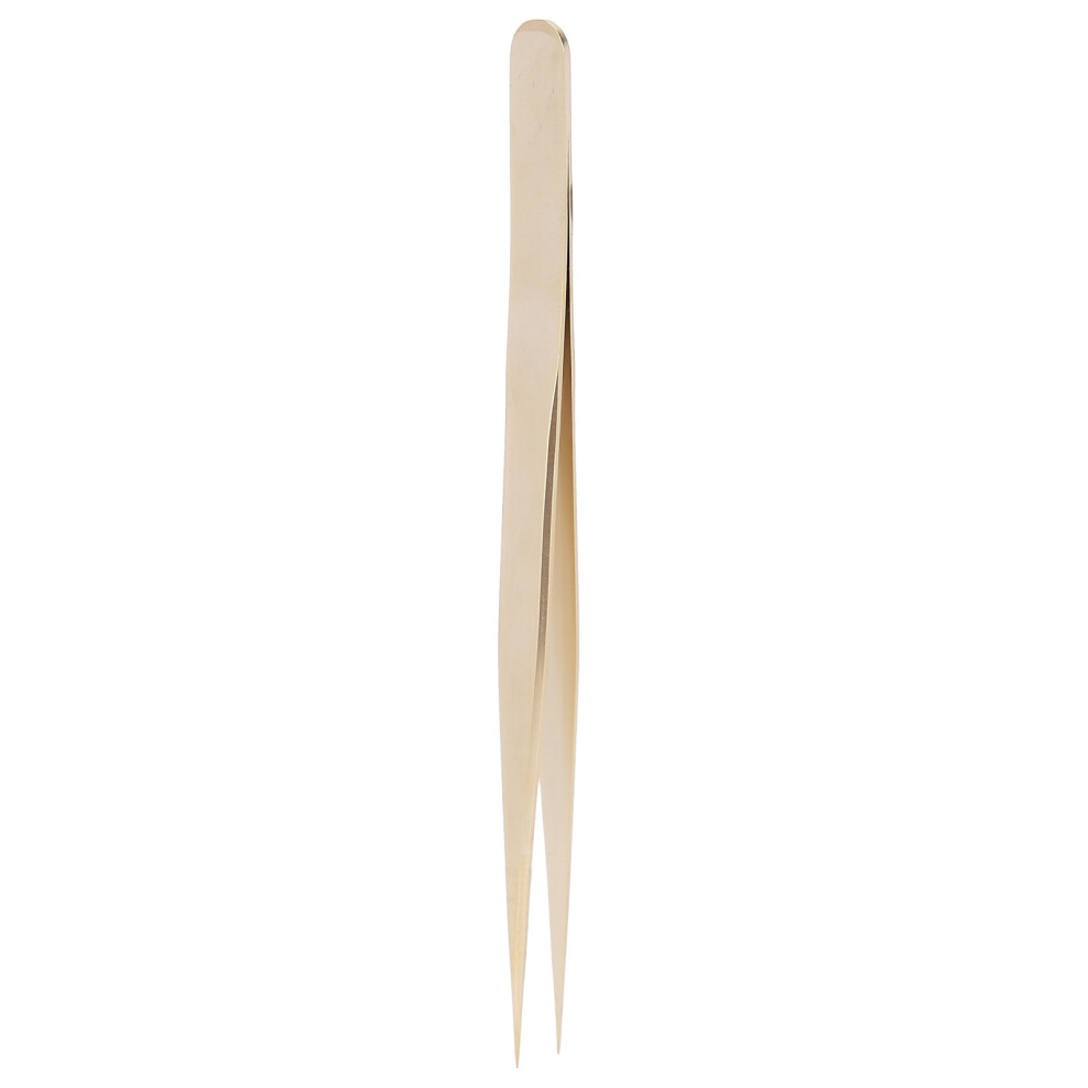 Golden Multifunctional Steel Tweezers For Manicure & Eyelash Applications