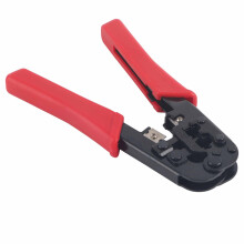 Ratcheting Mechanism Modular Crimper for Voice and Data Applications All-in-One Cable Stripper Cutter Precision Ground Dies High-Carbon Steel