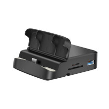 Base di ricarica portatile per Nintendo Switch, supporto per commutazione display one-touch, display 4K HD, design con fori di ventilazione,