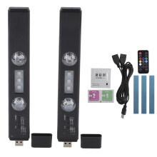Kabellose RGB-Auto-Innenraumbeleuchtung mit LED-Ambientebeleuchtung, Auto-Sensor, Musiksynchronisation, USB-wiederaufladbar, Fernbedienung,