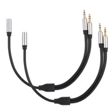 Stereo audio rozbočovací kabel vysoké kvality 3,5mm stereo zástrčka samec pozlacené konektory odolné proti korozi pro použití s více
