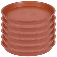 6 Pack 10 Inch Terracotta Plant Saucer, Heavy Duty Plastic Pot Tray for Indoor Outdoor Use