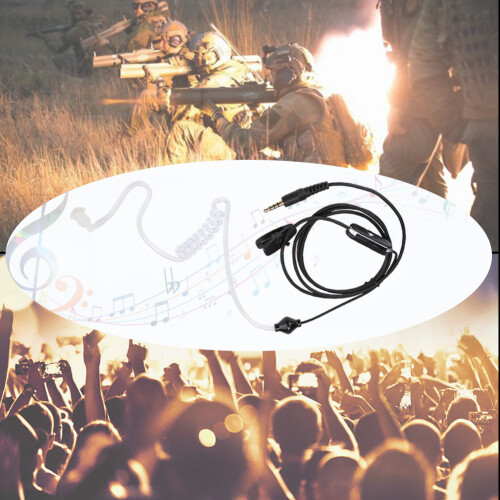 Ακουστικά δύο δρόμων με ακουστικό σωλήνα Covert Acoustic Tube, σετ ακουστικών Hands-Free για 2