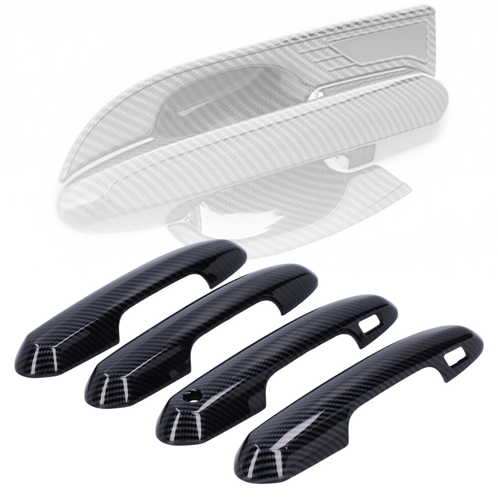 4Pcs Carbon Fiber Style Door Handle Cover Trim For Rav4 2019-2021 7901378860551