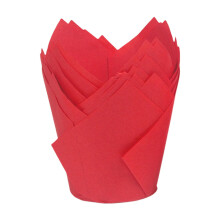 50Pcs Elegant Tulips Muffins Liners For Baking Oven Safe Cupcake Cups For Parties And Event Tulips Muffin Cases