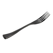 Black Stainless Steel Dinner Fork 8.58 Inch Elegant Cutlery Dishwasher Safe for Home and Hotel