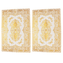 Gold PVC Table Mat 30x45cm 2PCS for Weddings & Parties