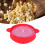 Faltbarer Silikon-Popcornmaker mit Deckel, Rot, 26x14 cm 2