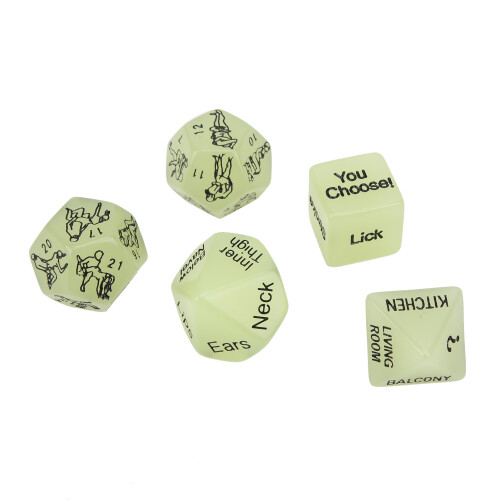 Intimate Fun with 5pcs Luminous Position Dice for Lovers - Great Gift