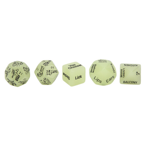 Intimate Fun with 5pcs Luminous Position Dice for Lovers - Great Gift 1