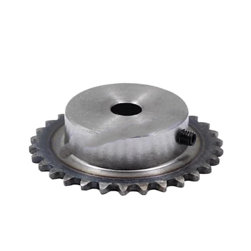 Industrial Gear Pinion Spur Gear 04C Chain Gear Steel Sprocket Wheel Bore 8Mm Pitch 6.35Mm 27 Teeth M5 Screw Holes 9347817422542
