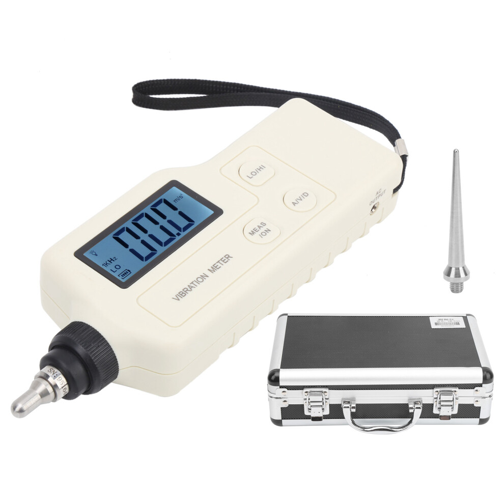 Digital Vibration Meter For Acceleration Velocity Displacement Measurement Handheld Vibration Analysis Equipment With Piezoceramic Accelerometer 9423501833075