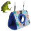 Warm Bird & Small Pet Plush Hanging Hammock – Blue & Pattern 10