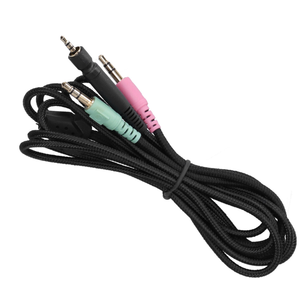 Replacement Audio Cable For Gaming Headsets, High-Resolution Sound Oxygen-Free Copper Wire Audio Cord With Noise Reduction Technology, Tangle-Free 9423501850003
