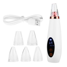USB Rechargeable Portable Blackhead Remover With LCD Screen Pore Vacuum Electric Acne Extractor Tool Hot Compress White Heads Removal Facial Cleanser