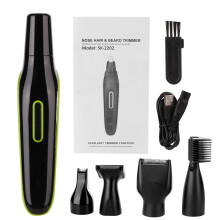 Wenkbrauwtrimmer voor vrouwen, op batterijen, multifunctionele 5-in-1 verzorgingsset met pijnloze ontharing en intelligent anti-knelontwerp, geschikt