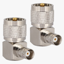 Durable Connector Right Angle Connector BNC Male to BNC Female 90 Degree Angle Compact Design Easy to Install Corrosion Resistant High Quality Adapter