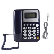 Ledningstelefon til seniorer, fastnettelefon til synshandicappede ældre, nummervisning, højttaler, forstærket HD, hænder, opkald, store knapper,