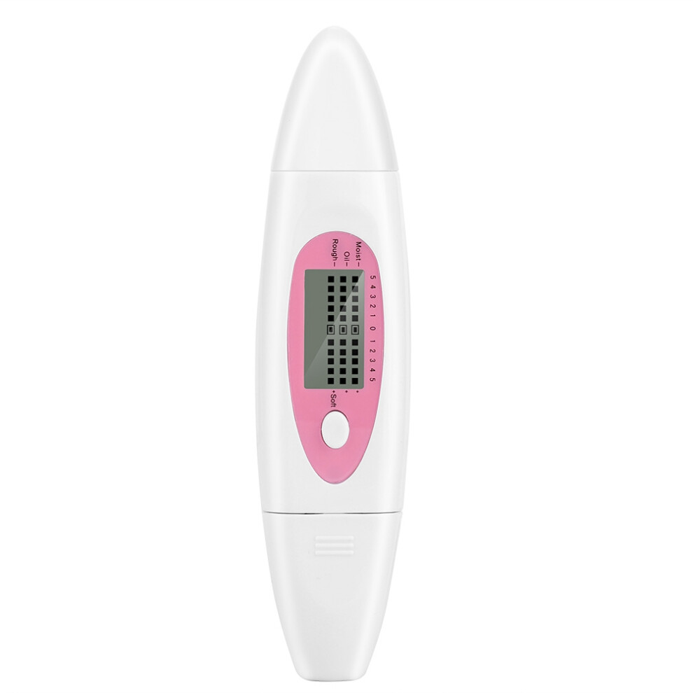 Skin Hydration Tester With LCD Visual Feedback Measures Oil Moisture And Texture Fast Detection Smart Indicator Lights Anti Slip Body With Memory