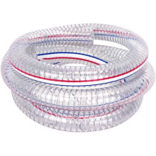 Transparent Steel Wire Hose 3.28ft Length, Temperature Resistant Antifreeze Plastic Water Pipe, 32mm ID 2.5mm Wall