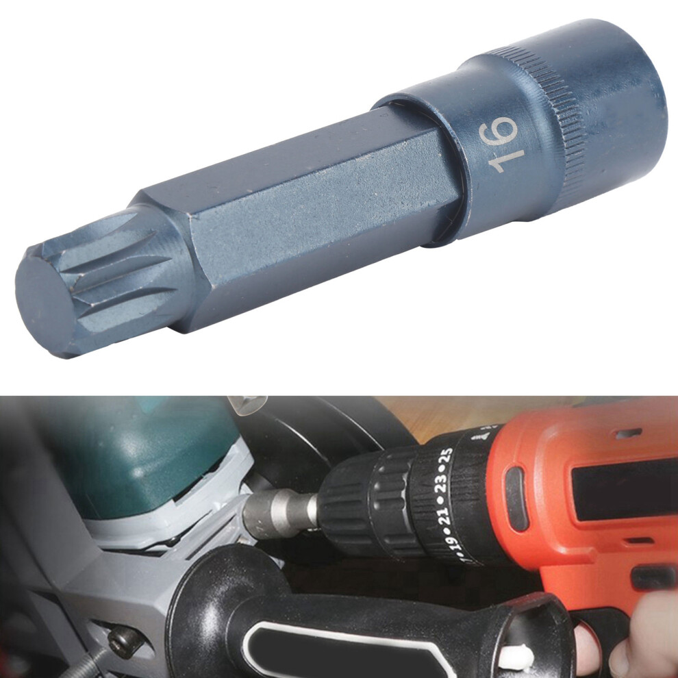 Screwdriver Socket 12-Point Alloy Steel Blueing 100Mm 16Mm Tool 6951378872338