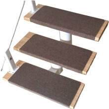 Carpet Stair Treads NonSlip SelfAdhesive Stair Mats for Hardwood Steps, 5pcs Light Curry Rugs