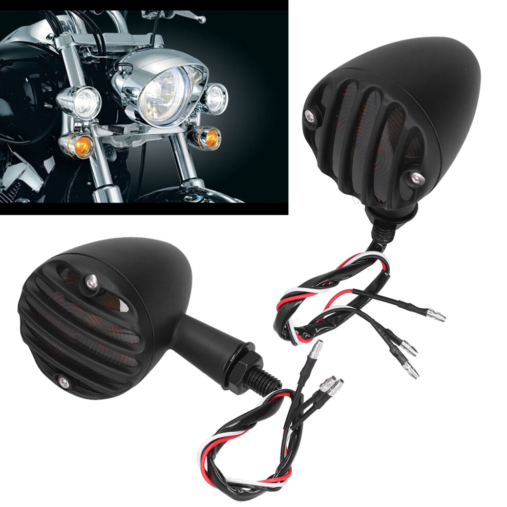 12V Waterproof Universal Motorcycle Turn Signal Indicator Light/Black 8061378875586