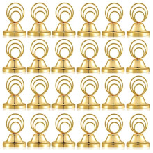 24 Stuks Gouden Tafelnummerhouders Draad Fotohouder Klein Formaat Tafelkaarthouders Tafelblad Metalen Plaatskaarthouder