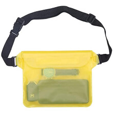 Waterproof Dry Pouch Bag Case With Waist Strap For Water Sports Diving Swim Boating Phone Protection ID Wallet Yellow