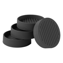 4 Pièces Rondes en Caoutchouc pour Meubles, Roulettes, Coussinets de Meubles Antidérapants, Bouchon de Lit, Protecteurs de Noirs