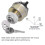 Universal Ignition Switch Lock Barrel Kit KS6180 with 2 Keys, Metal Replacement 2