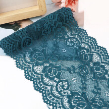 Elasticity Lace Ribbon 15 Cm X 3 M Indigo, Stretch Border For Sewing, DIY Crafts
