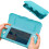 Capa protetora com glitter para Nintendo Switch Lite, capa ergonômica com design texturizado e absorção de impacto, proteção suave e leve, 6