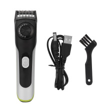 Aparat de tuns barba reglabil pentru bărbați, aparat de tuns electric de precizie fără fir cu cadran USB reîncărcabil, design impermeabil IPX7