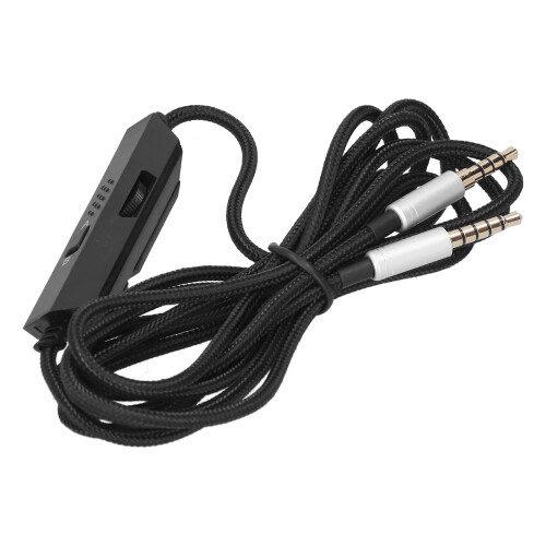 Noise Reduction Braided Aux Cable With Microphone, Twisted Pair Design Replacement Cord For HyperX Cloud And Logitech Astro Headsets 2